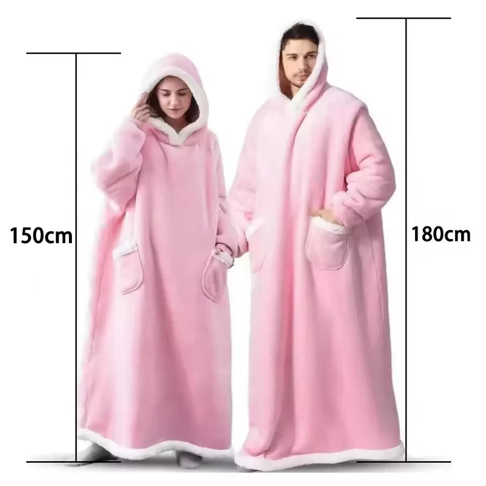 Blanket Pyjamas with Sleeves Winter Hoodies